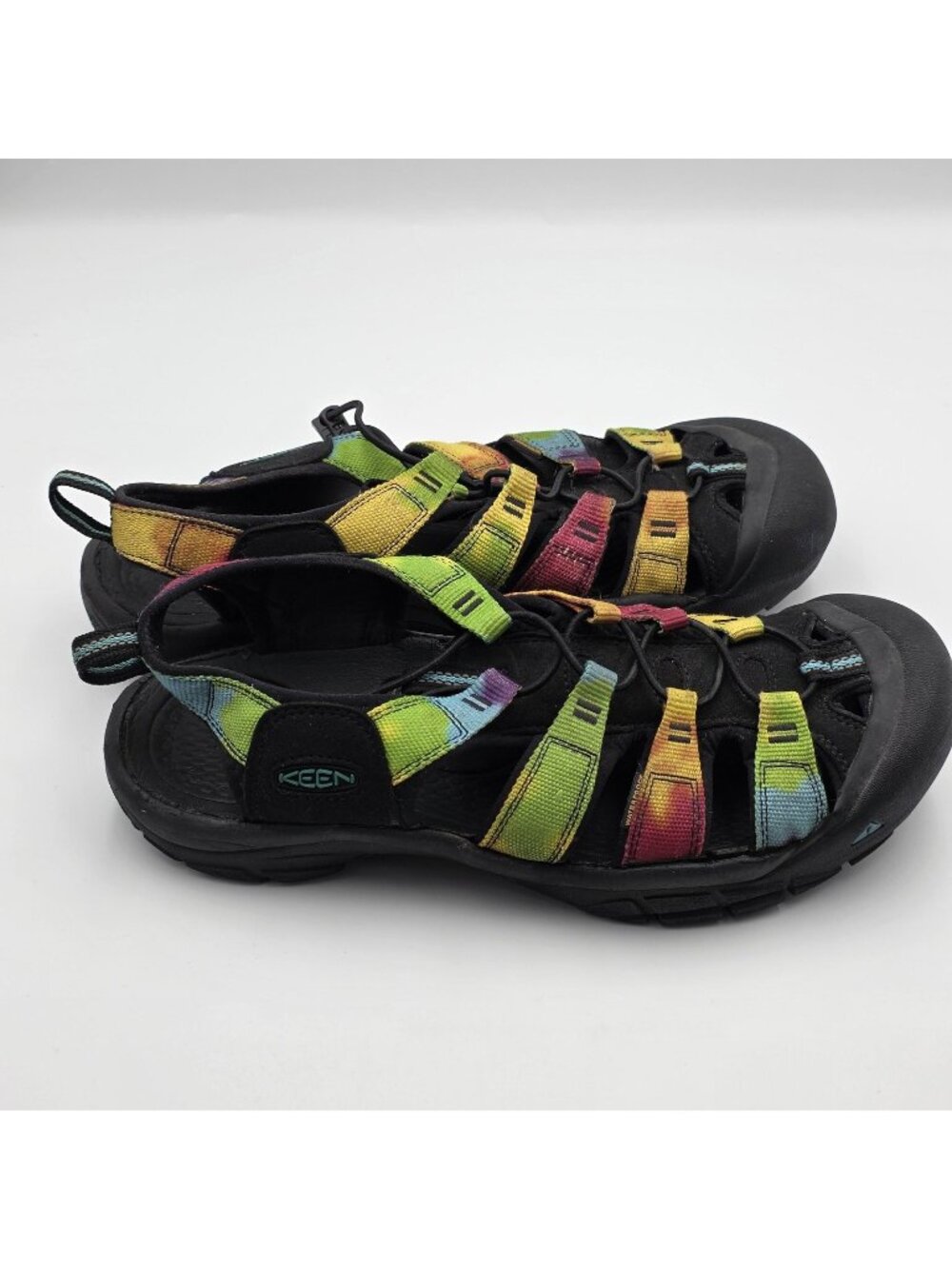 Keen Newport Retro Sandals Mens 10 Multicolor Tie Dye Fisherman Hiking